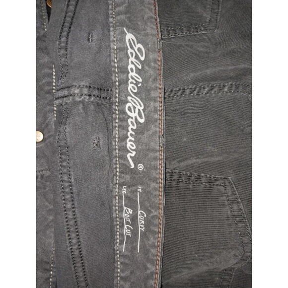 Eddie Bauer Curvy Bootcut Cords Women's Size 18 Gray Corduroy Pants - Picture 5 of 6